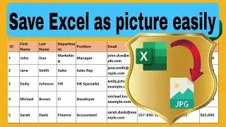 convert excel to image| save image from excel | save an image from excel  | excel to image