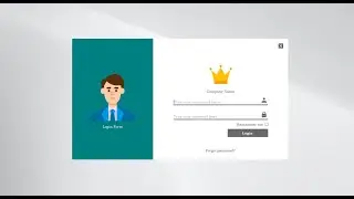 C# - Design modern flat UI login form using default controls with simple animations