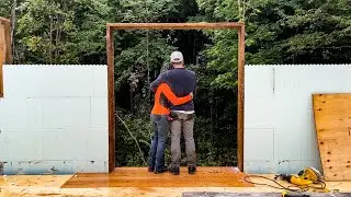 Couple Builds Their OWN HOME | ICF Walls, Door and Window Frames, Backfilling