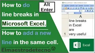 How to insert a line break in Excel. How to add a new line in the same cell.