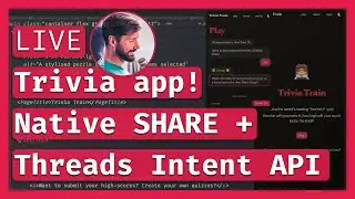 Native Share, straight to Threads & “Copy Link” 📲 Trivia Train Part 5 🚂 LIVE Coding & Chill 🔴