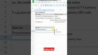 GPT EXTRACT Function #shorts #shortvideo #trending #excel #exceltutorial