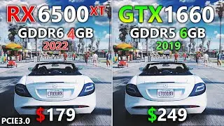 RX 6500 XT vs GTX 1660 (PCIE 3.0) - Test in 9 Games