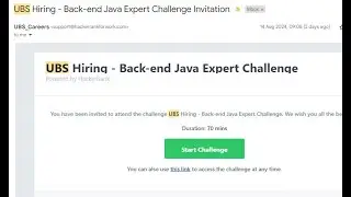 UBS Hiring   Back-end Java Expert Challenge|Aug-2024|UBS coding challenge HackerRank