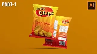 How to Create Potato Chips Packaging Design in Illustrator  tutorial 2021 | PART -1