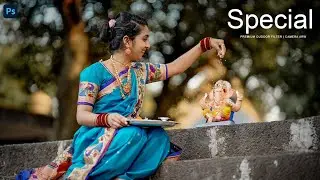 Ganesh Chaturthi 2022 Special Model Outdoor Photoshoot | XMP Free Download l Photoshop Tutorial