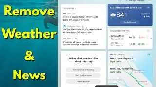 How to enable/hide news and interests on windows 10 | Remove weather widget from taskbar