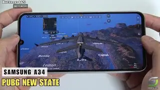 Samsung Galaxy A34 test game PUBG New State Max Setting | 90 FPS Ultra Graphics