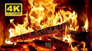 🔥 Cozy Fireplace 4K (12 HOURS). Fireplace with Crackling Fire Sounds. Crackling Fireplace 4K 60fps