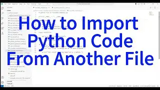 How to Import Python Code from Another Python File