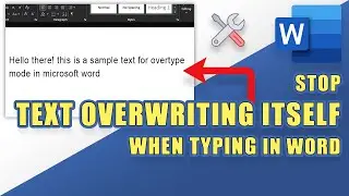 How to Stop Text from Overwriting Itself When Typing in WORD