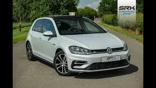 2018 VW Golf R Line in White Silver with Pan Roof, Black Vienna Leather & CarNet App. srkcars.co.uk