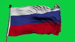 🚩Russia Flag Waving | GREEN SCREEN & CHROMA MATTE🚩
