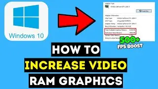 How To Increase VIDEO RAM GRAPHICS Without Any Software 2024 | BOOST FPS | INCREASE PC PERFORMANCE