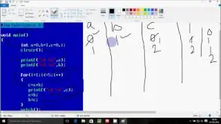 Fibonacci Series in c using for Loop