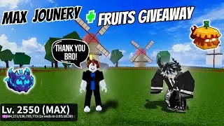 HUGE FRUITS GIVEAWAY & UNBELIEVABLE MAX JOURNEY! 🎁 Blox Fruits Roblox | Level Up FAST!