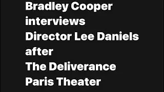 Actor Bradley Cooper Interviews Director Lee Daniels after his movie The Deliverance Aug 16 2024 NYC