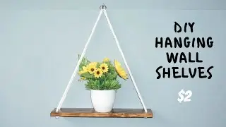 DIY Hanging Shelves Ideas | Wall Shelves Making At Home | Hanging Shelf With Rope