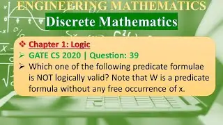 GATE CS 2020 | Q 39: Which one of the following predicate formulae is NOT logically valid?Note that