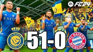 FIFA 24 | RONALDO, MESSI, SPIDER MAN, NARUTO, ALL STARS | AL NASSR 51-0 FC BAYERN