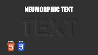 Neumorphic Text Effect | HTML & CSS Tutorial