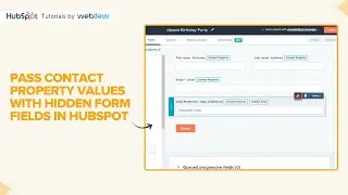 How to pass contact property values with hidden form fields in HubSpot