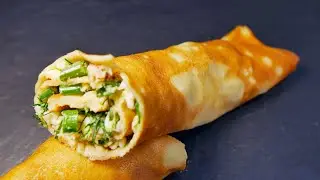 Тонкие БЛИНЧИКИ с очень ВКУСНОЙ НАЧИНКОЙ из ТУНЦА и ЗЕЛЕНИ