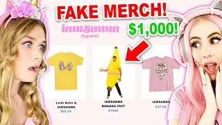 REACTING To MY FAKE MERCH With Leah Ashe! (Roblox)