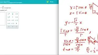 Converting an equation written in rectangular form to polar form