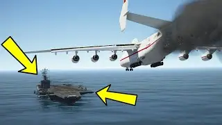 Antonov An-225 Mriya Emergency Landing On Aircraft Carrier | GTA 5