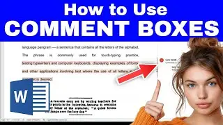 How to Use COMMENT BOXES in Microsoft WORD (for Beginners)