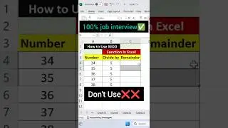 Excel: The Ultimate MOD Function Guide