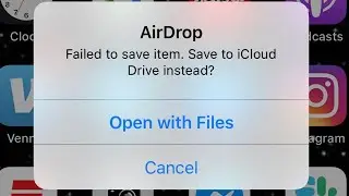 Airdrop failed to save item Save to iCloud drive | failed to save item save to iCloud drive instead