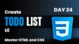 Create To-Do List Project Using Html and Css 