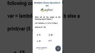 Multiple Choice Questions on Python (Short - 04)