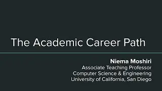 The Academic Career Path
