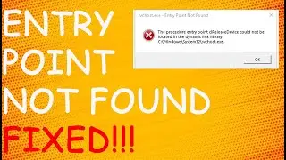 The Procedure Entry Point Not Found Dynamic Link Library Error Fixing In Windows 10 / 11 / 7