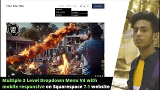 Multiple 3 Level Dropdown Menu V4 with mobile responsive on Squarespace 7.1 website