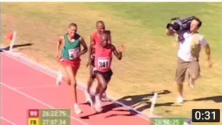 Cameraman runs faster than runners