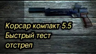 псп пистолет Корсар компакт калибр 5.5 : Быстрый тест отстрел .