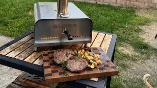 Wood fired steaks and roasted potatoes recipe