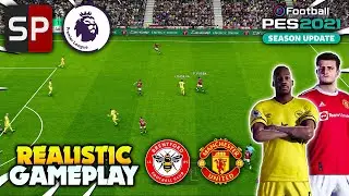 PES 2021 | Smoke Patch V4.5 Realistic Gameplay | Premier League (Man United vs Brentford) | FHD60Fps