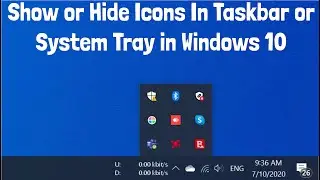 Show or Hide Icons In Taskbar or System Tray in Windows 10