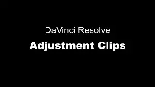 DaVinci Resolve Adjustment Clips