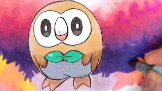 【Drawing Rowlet】 Pokemon Sun and Moon Starter