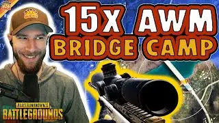 15x AWM Bridge Camping with Halifax and Boom - chocoTaco PUBG Erangel Squads Gameplay