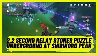 Genshin Impact 2.2 - Second Realay Stones Puzzle Underground at Shirokoro Peak - Tsurumi Island