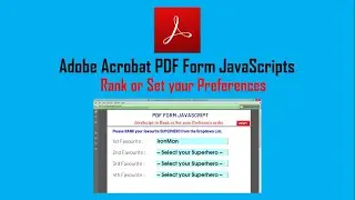 PDF Form JavaScript to Rank or Set your Preference avoiding duplicates