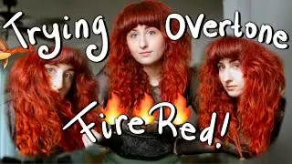 🔥 Dying My Hair FIREY RED Using the Overtone Color Mask (and attempting an ombre effect...) #hairdye