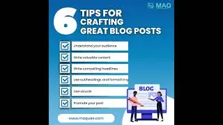 6 TIPS FOR CRAFTING GREAT BLOG POSTS